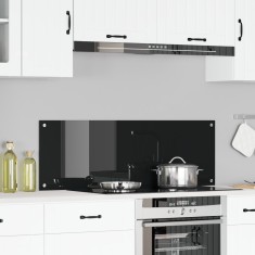 vidaXL Spate de bucătărie Negru 120 x 40 x 0.6 cm sticlă securizată