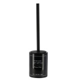 Perie Toaletă Ceramica Maner Otel Inox Model Grafic &ndash; Negru Compoziție Inox
