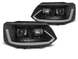Set de faruri de tuning tip T6 potrivit pentru Volkswagen T5 2010-2015 cu baza neagra, stanga si dreapta Performance AutoTuning