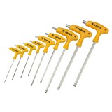Set chei Torx lungi cu maner tip T, 9 piese, otel CrV TOPEX