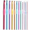 Set Crosetat Aluminiu Dodaco 12 Piese (2-8mm) Diverse Culori, Manere Ergonomice, Confort & Precizie, Handmade