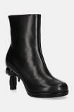 Karl Lagerfeld cizme de piele IKON ISLAND femei, culoarea negru, cu toc drept, KL39064