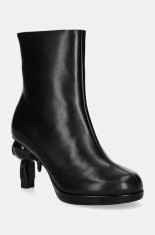 Karl Lagerfeld cizme de piele IKON ISLAND femei, culoarea negru, cu toc drept, KL39064