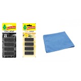 Mix 2 odorizante auto Wunder- Baum Vent Black Ice - Vanillaroma si Laveta Microfibra 30x40cm