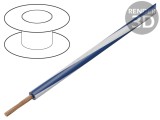 Cablu HELUKABEL H07V2-K 6mm&sup2; 10AWG PVC albastru &icirc;nchis-alb cod 63434