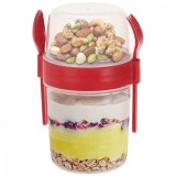 Recipient cu tacamuri pentru iaurt, cereale, salata, supe, 1100ml