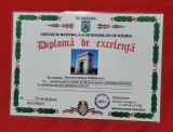 Diploma de excelenta -Domnul General de brigada Dobrin Iuliu, veteran de razboi