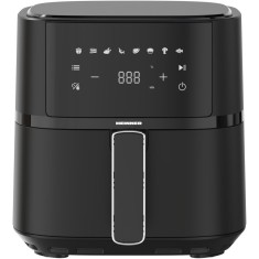 Friteuza cu aer cald Heinner BlackMatte HAF-B4BK1500, 1500 W, 4 l, 8 programe presetate, Control digital, Termostat reglabil, Timer, Negru