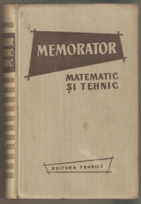 Memorator matematic si tehnic foto