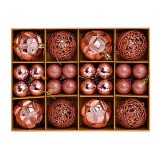 SET ORNAMENTE DE CRACIUN / ROZ - 40P.