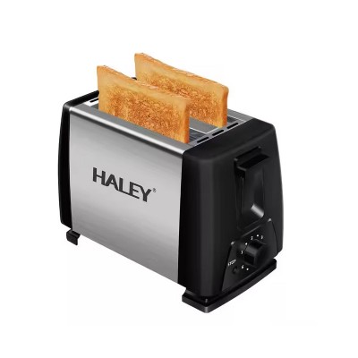 Prajitor de Paine HALEY, 2 Felii, 750W, Automat din Otel Inoxidabil, Argintiu/Negru foto