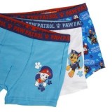 Set Boxeri Copii Alb, Bleu și Ciel Bleu cu Motiv Paw Patrol, CMCLASS