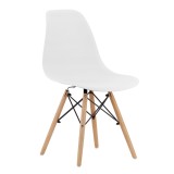 Scaun dining Scandinav pentru bucatarie, 38x42x82cm, alb Household NewTrend