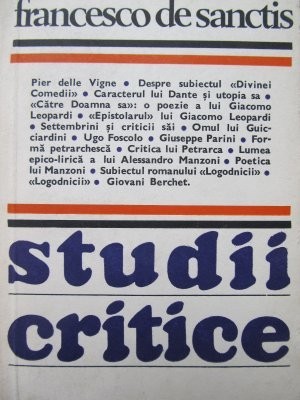Studii critice - Francesco de Sanctis foto