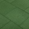 VidaXL Plăci de protecție la cădere 18 buc, verde, 50x50x3 cm, cauciuc