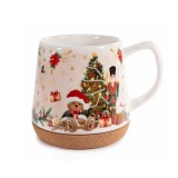 Cana Craciun portelan multicolor PK &Oslash; 11 cm x 11 H, 500 ml