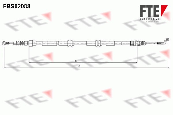FTE 9250088 Cablu, frana de parcare