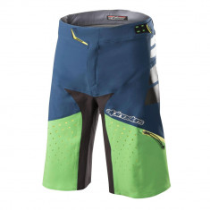 Pantaloni Moto Scurti Alpinestars Drop Pro Shorts, Albastru/Verde, Marime 34