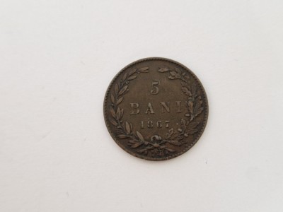 Romania 5 Bani 1867 foto