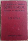 Codul general al Romaniei, Legi uzuale - C. Hamangiu// vol. 2, cu defecte