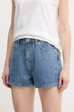 Pepe Jeans pantaloni scurti jeans A-LINE SHORT HW SUZIE femei, modelator, high waist, PL801111ID1