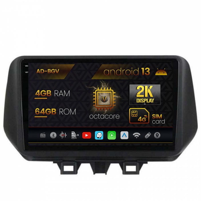 Navigatie Hyundai Tucson (2018-2020), Android 13, V-Octacore 4GB RAM + 64GB ROM, 9.5 Inch - AD-BGV9004+AD-BGRKIT204