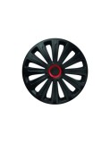 Set capace roti 14` negre cu inel rosu trend 4buc