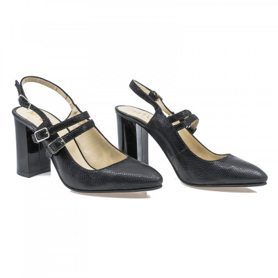 Pantofi dama, MIU-532/4N, eleganti, piele naturala, negru foto