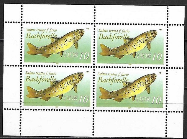 C475 - Germania DDR 1987 - Pesti bloc de 4 neuzat,perfecta stare
