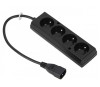 Cablu alimentare adaptor de la UPS IEC C14 la 4x cupla schuko 0.3m JONEX, Oem