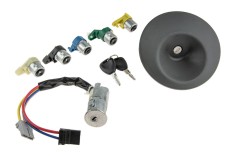 Set yale si contact pornire Renault Kangoo 1997-2008, set yale stanga dreapta, portbagaj, contact pornire, buson combustibil contine 2 chei, NTY EZC-