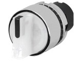 Comutator rotativ 22mm EAO Poz.i 2 albă IP65 proeminent