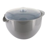 Recipient cu capac pentru gatit mancare la cuptor cu microunde, 21x17x14 cm, plastic