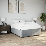 VidaXL Cadru de pat fără saltea, gri deschis, 140x200 cm, textil