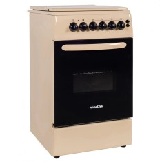 Aragaz NobelTek NLT 5604B/E1, Plita gaz, Cuptor electric, Ventilator, Aprindere electrica, Iluminare cuptor, Bej