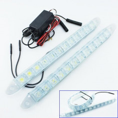 Lumini de zi DRL Flexibile 12 led*0 si 5W - XDR-593 foto