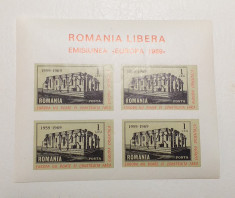 ROMANIA EXIL 1969 - MINICOALA EUROPA NEDANTELATA foto