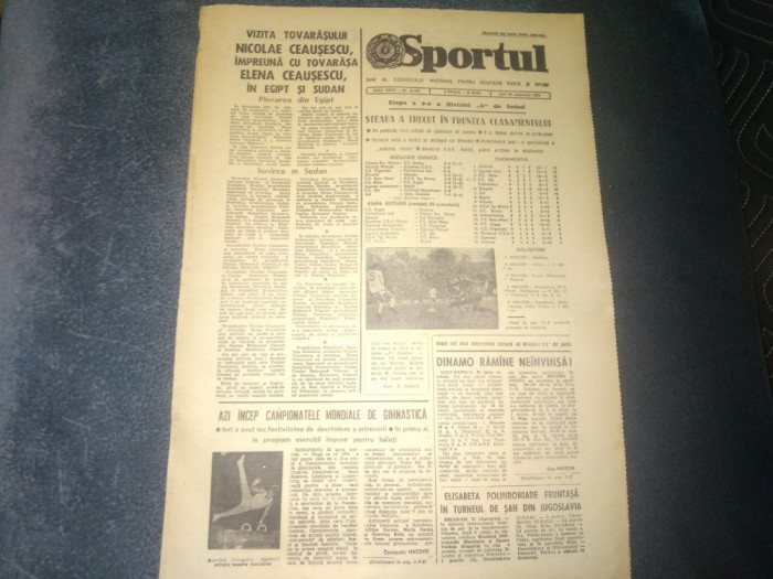 ZIARUL SPORTUL 24 OCTOMBRIE 1983