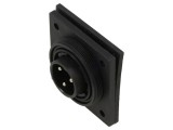 Conector circular BULGIN PXV0765/P 3 pini 12A 277V soclu tată profil jos