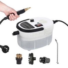 Aparat de curatat cu abur, 2500W, 3.5 bar, 8 minute timp de incalzire, 350 ml rezervor, design portabil