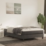 vidaXL Cadru de pat box spring, gri &icirc;nchis, 120x200 cm, catifea