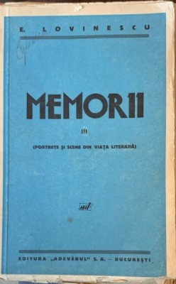 Memorii - Eugen Lovinescu foto