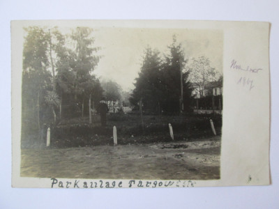 Rara! Carte postala foto Targoviste-Parcul Chindia ocupatia germana 1917 foto