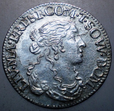 G.328 ITALIA TASSAROLO LIVIA CENTURIONI 1 LUIGINO 1666 XF ARGINT foto