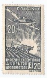 *Romania, lot 1008 cu 1 timbru fiscal pentru impozite, 1941, MLH