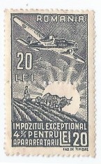 *Romania, lot 1008 cu 1 timbru fiscal pentru impozite, 1941, MLH foto