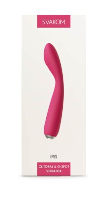 Iris - Vibrator punct G, roz, 18.5 cm foto