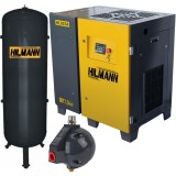 Cumpara ieftin Pachet HILMANN Compresor cu surub 7.5kw - 10 bar, butelie de aer 500 L si valva automata
