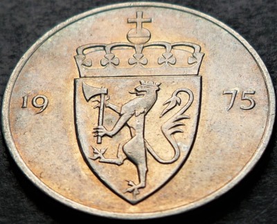 Moneda 50 ORE - NORVEGIA, anul 1975 * cod 4763 =excelenta foto