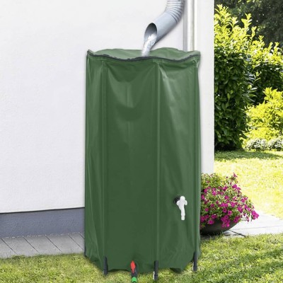 vidaXL Rezervor de apă cu robinet, pliabil, 380 L, PVC foto